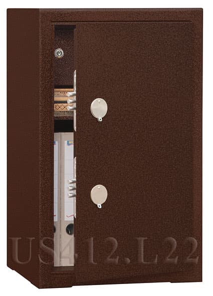Универсальный сейф для документов, пистолетов, боеприпасов US4 12.L22 медный.