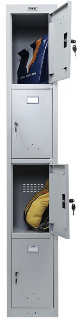 Металлический шкаф для раздевалок ПРАКТИК ML 14-30 (базовый модуль)