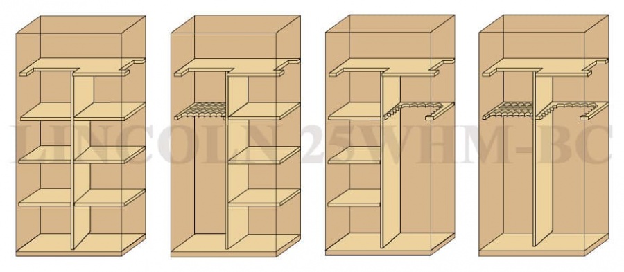 Система переставных полок и ложементов – даёт возможность моделировать внутреннее пространство Вашего универсального сейфа Liberty Lincoln, так как удобно Вам. Вот только некоторые примеры:
